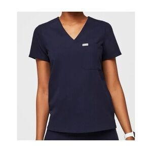 Figs Navy Catarina One Pocket Scrub Top
